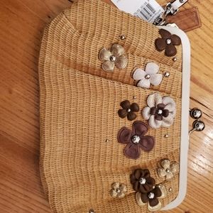 NWT Coach Basket Weave Clutch